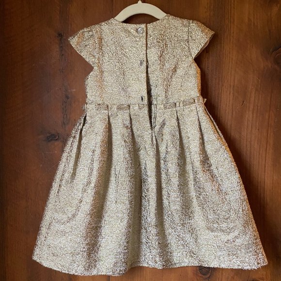 Girls Golden Dress 2T - Picture 2 of 4